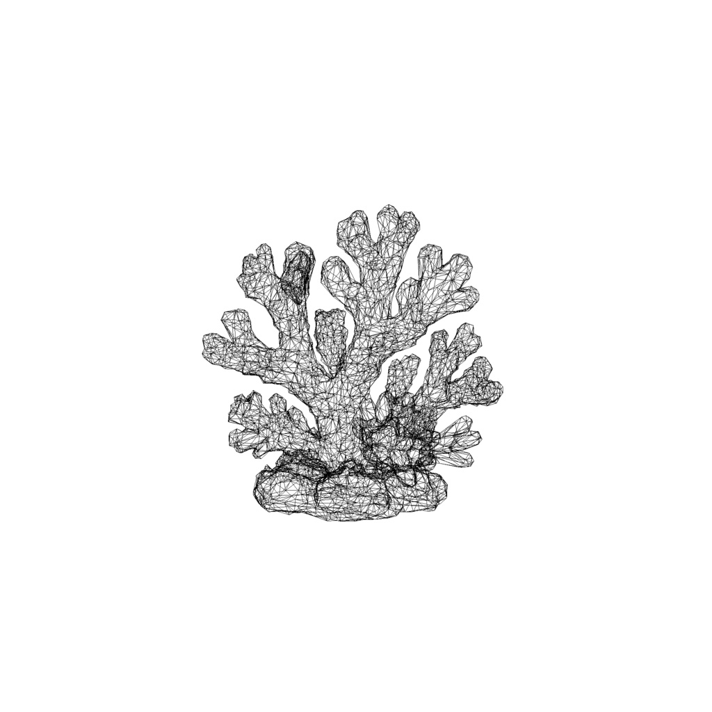 Vibrant coral reef sculpture 3d model