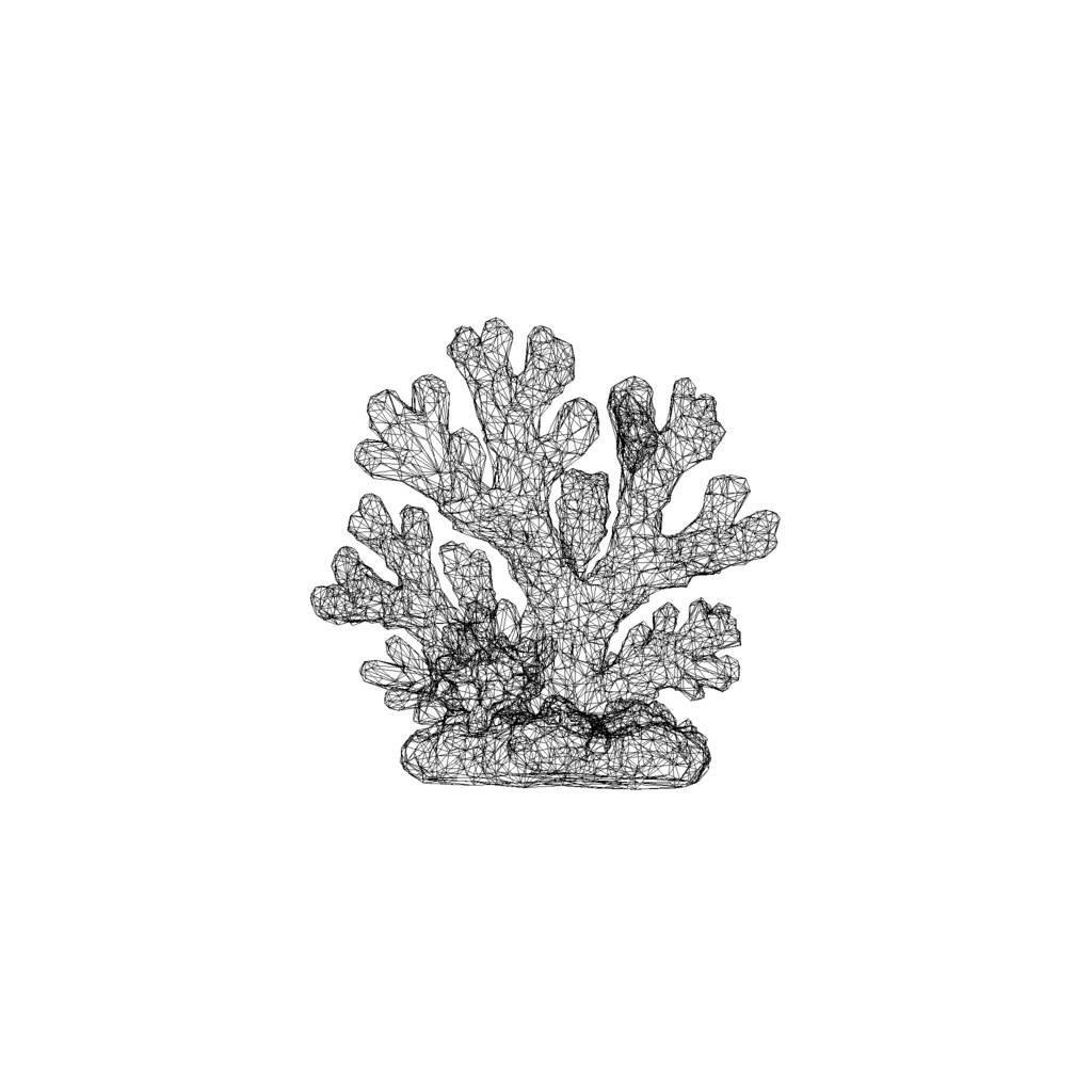 Vibrant coral reef sculpture 3d model