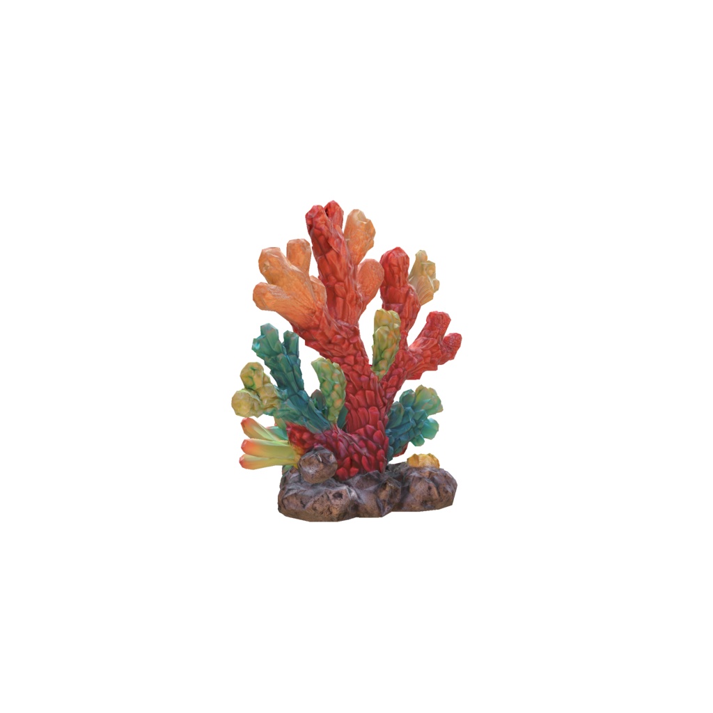 Vibrant coral reef sculpture 3d model