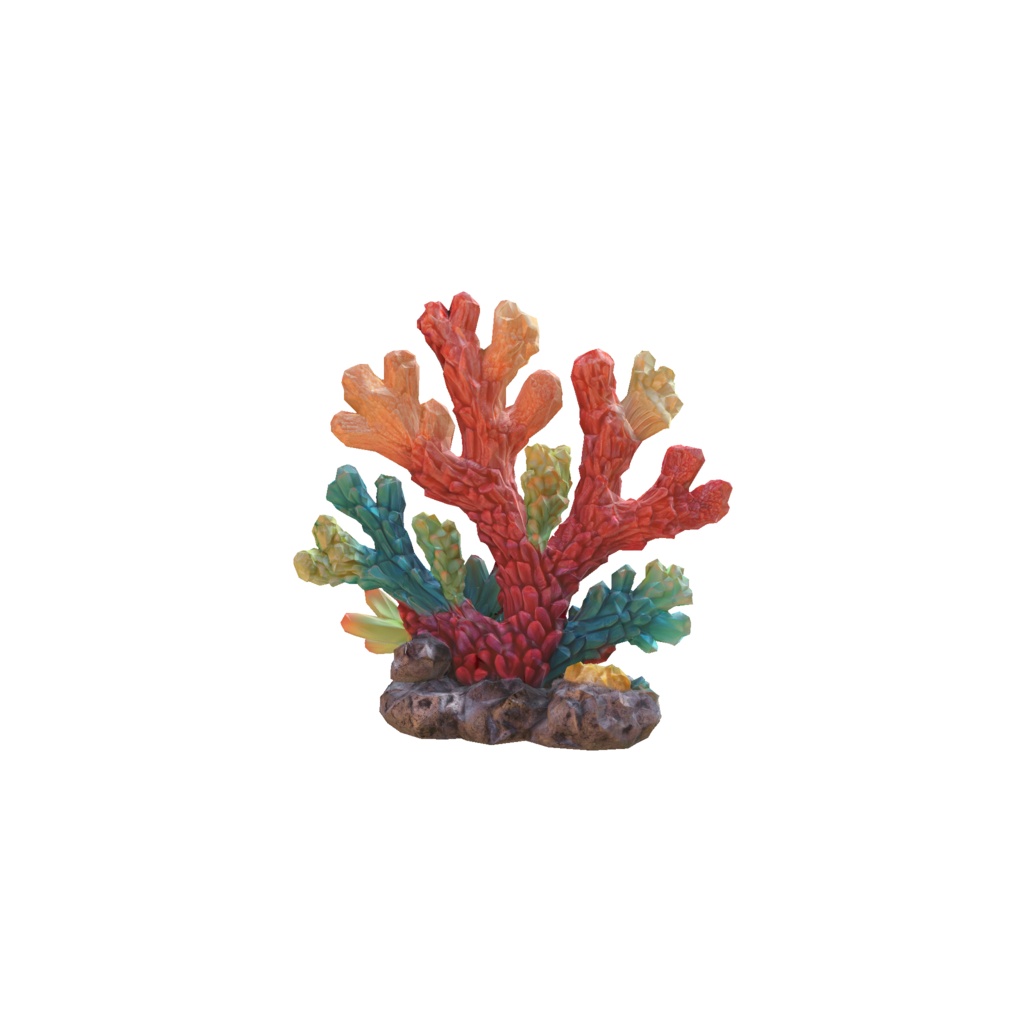 Vibrant coral reef sculpture 3d model