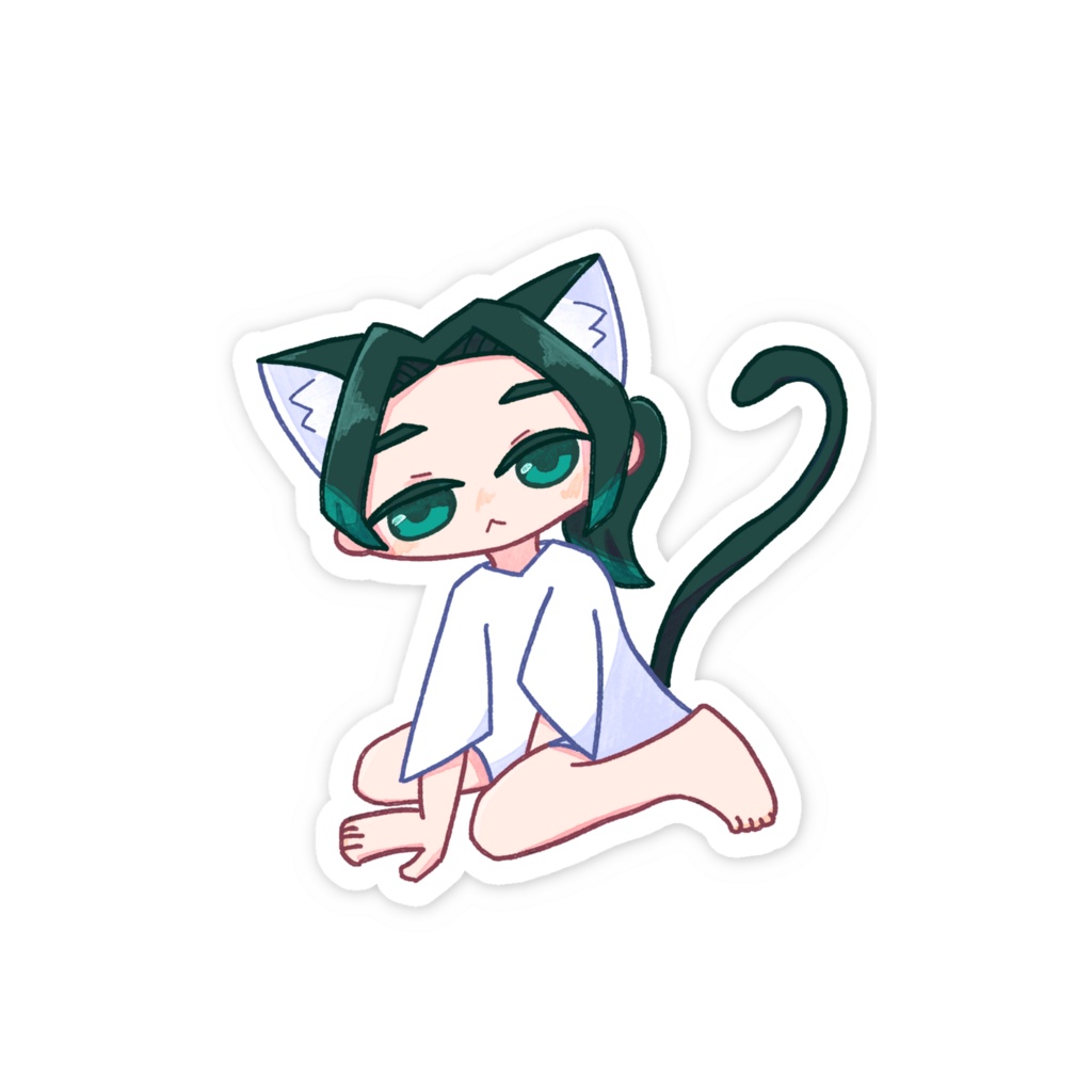 Tシャツ猫耳ステッカー
