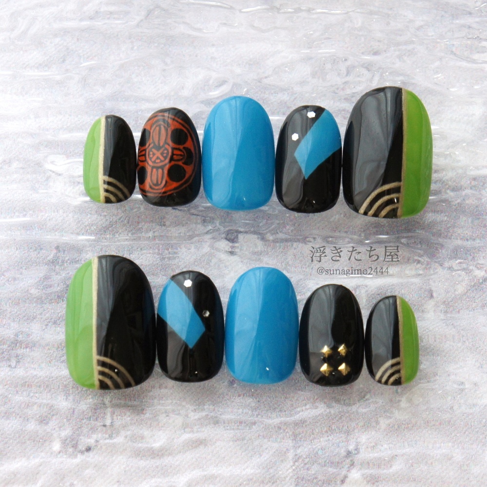 【松井江】刀剣乱舞 松井江イメージネイルチップ(戦闘衣装)