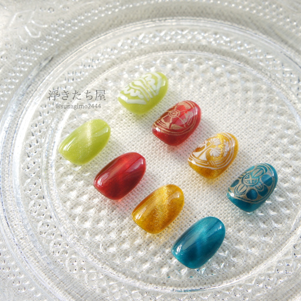 【篭手切江】刀剣乱舞 篭手切江(オパールグリーン)イメージネイルチップ