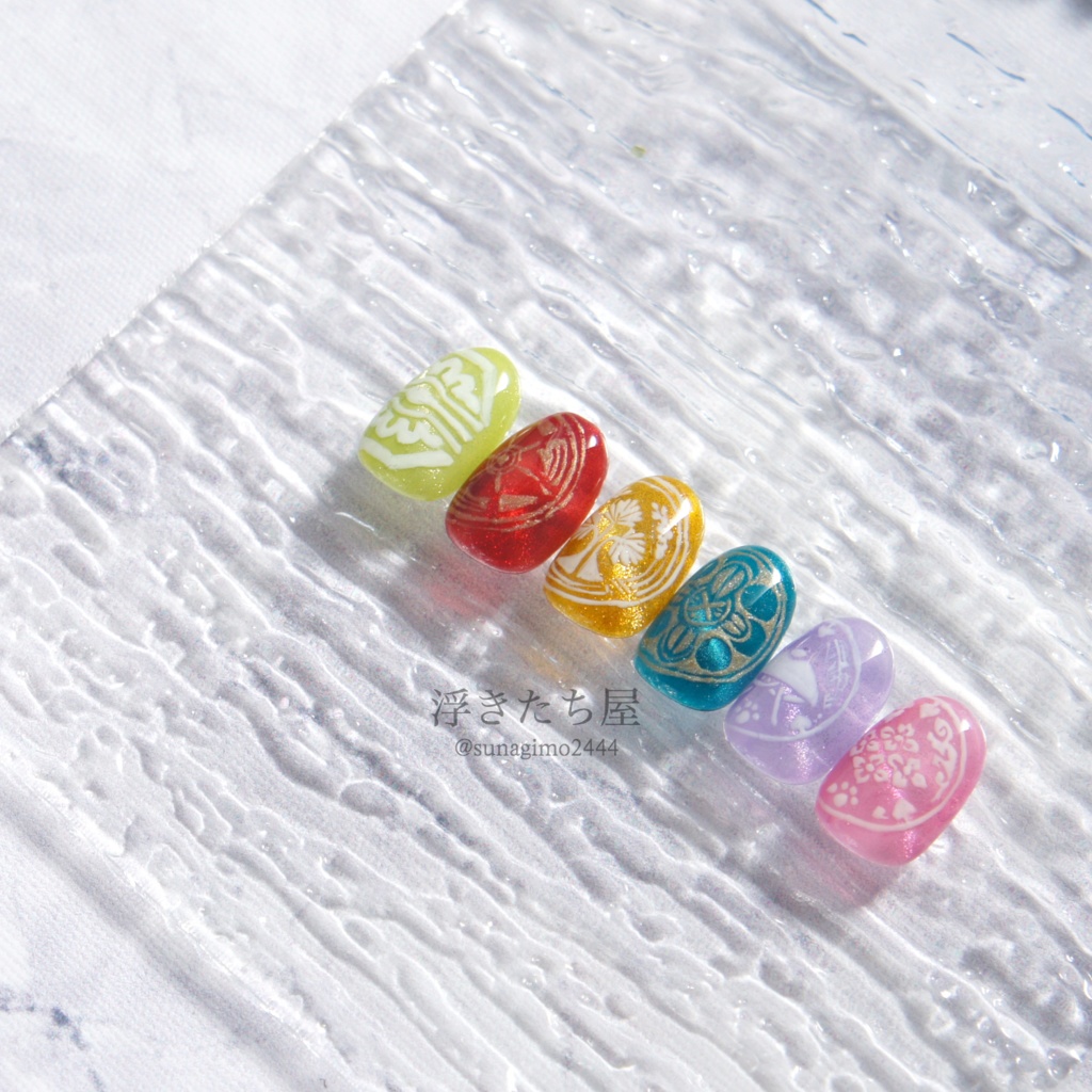 【豊前江】刀剣乱舞 豊前江(ルビー)イメージネイルチップ