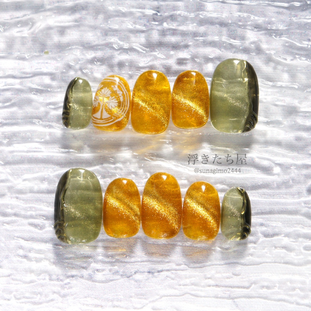 【桑名江】刀剣乱舞 桑名江(シトリン)イメージネイルチップ