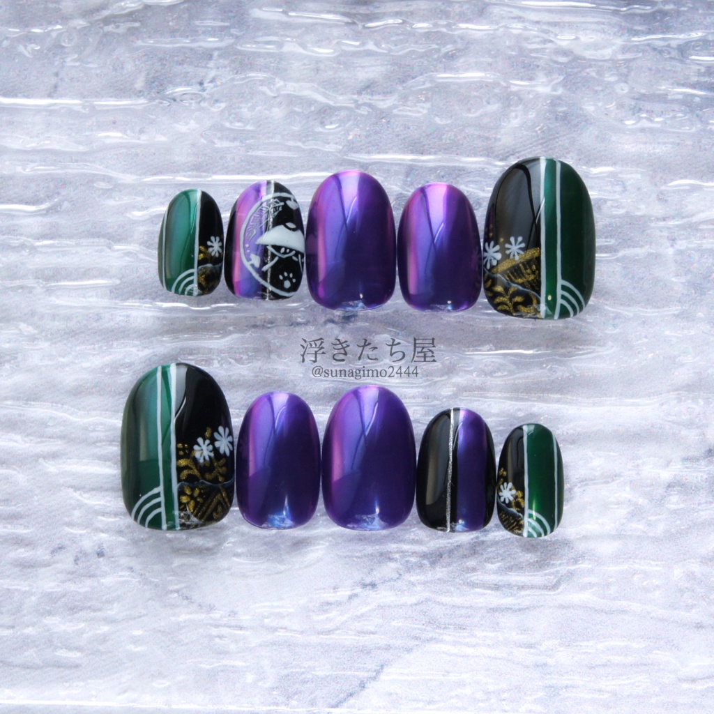 【五月雨江】刀剣乱舞 五月雨江(東京心覚)イメージネイルチップ