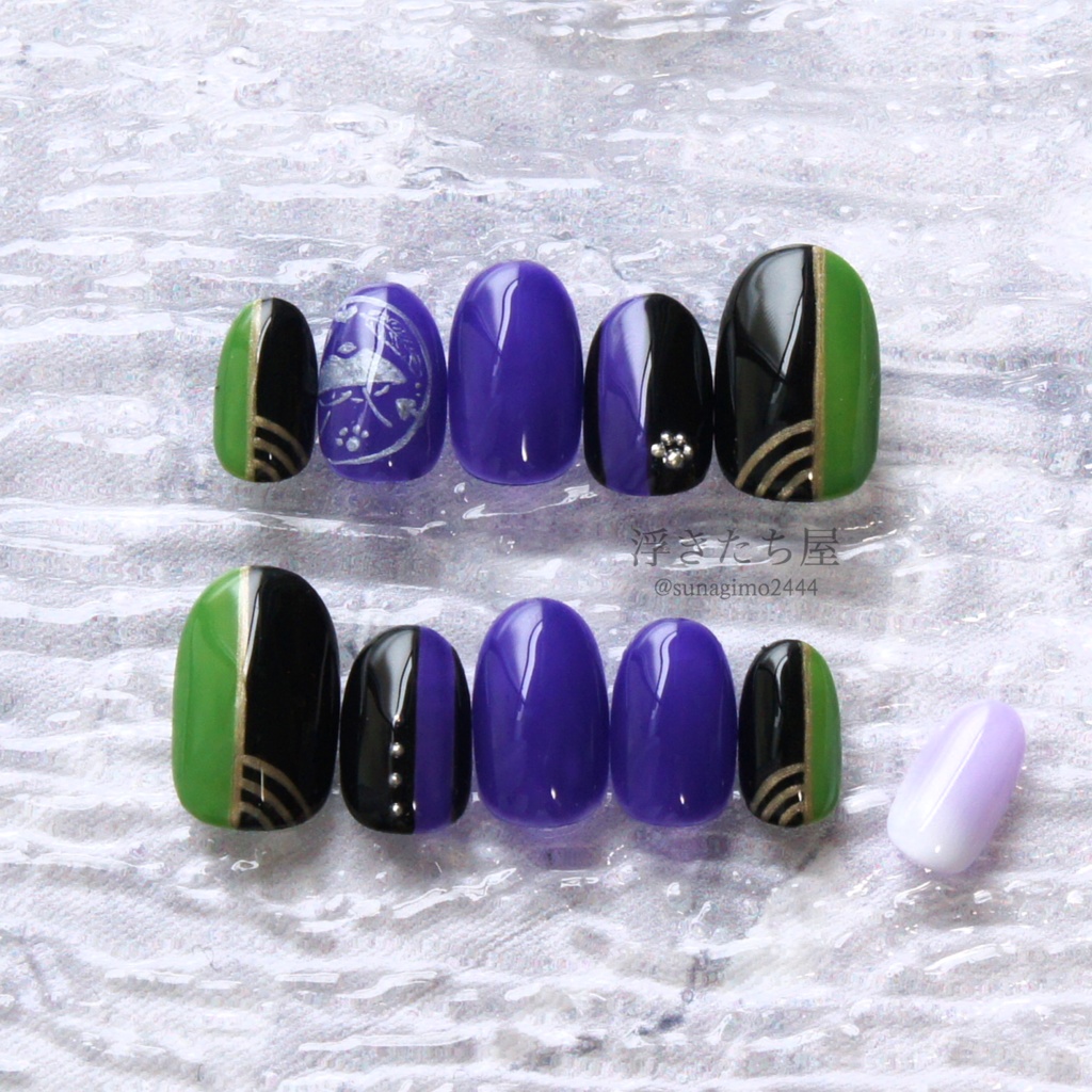 【五月雨江】刀剣乱舞 五月雨江イメージネイルチップ(戦闘衣装)