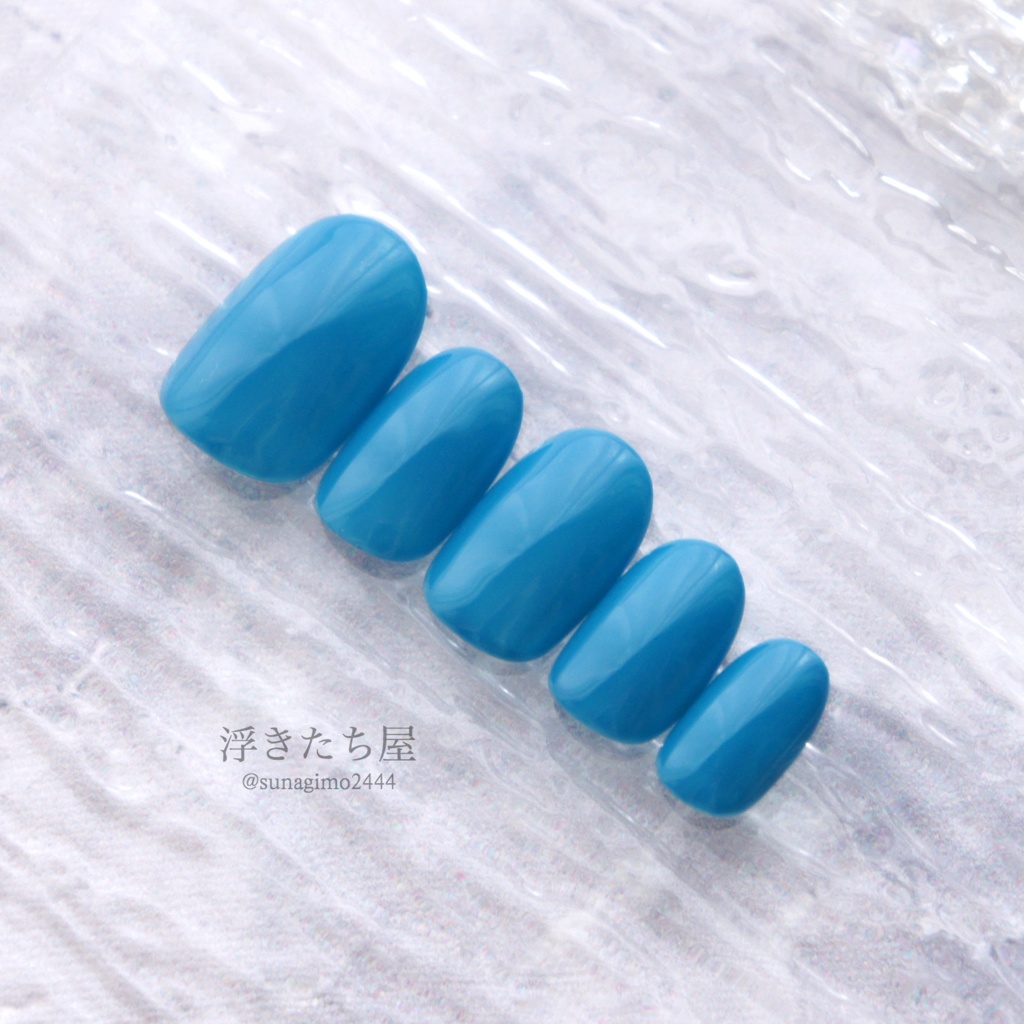 ワンカラーネイルチップ(ターコイズ)
