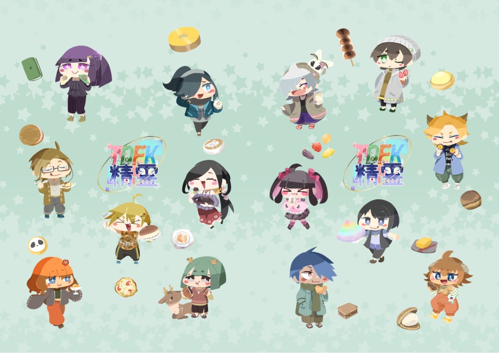 TDFK精霊 クリアファイル＆ハーフカットシールセット