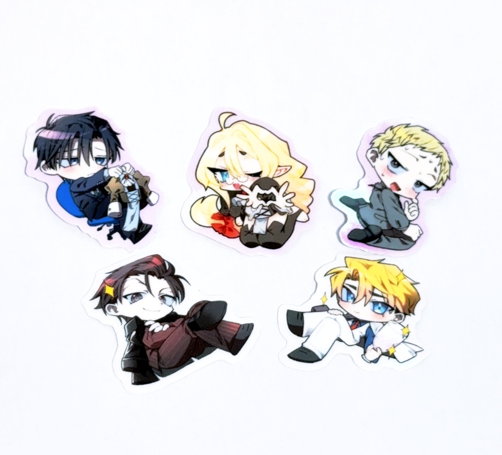 ピンクオーロラミニキャラステッカーセット