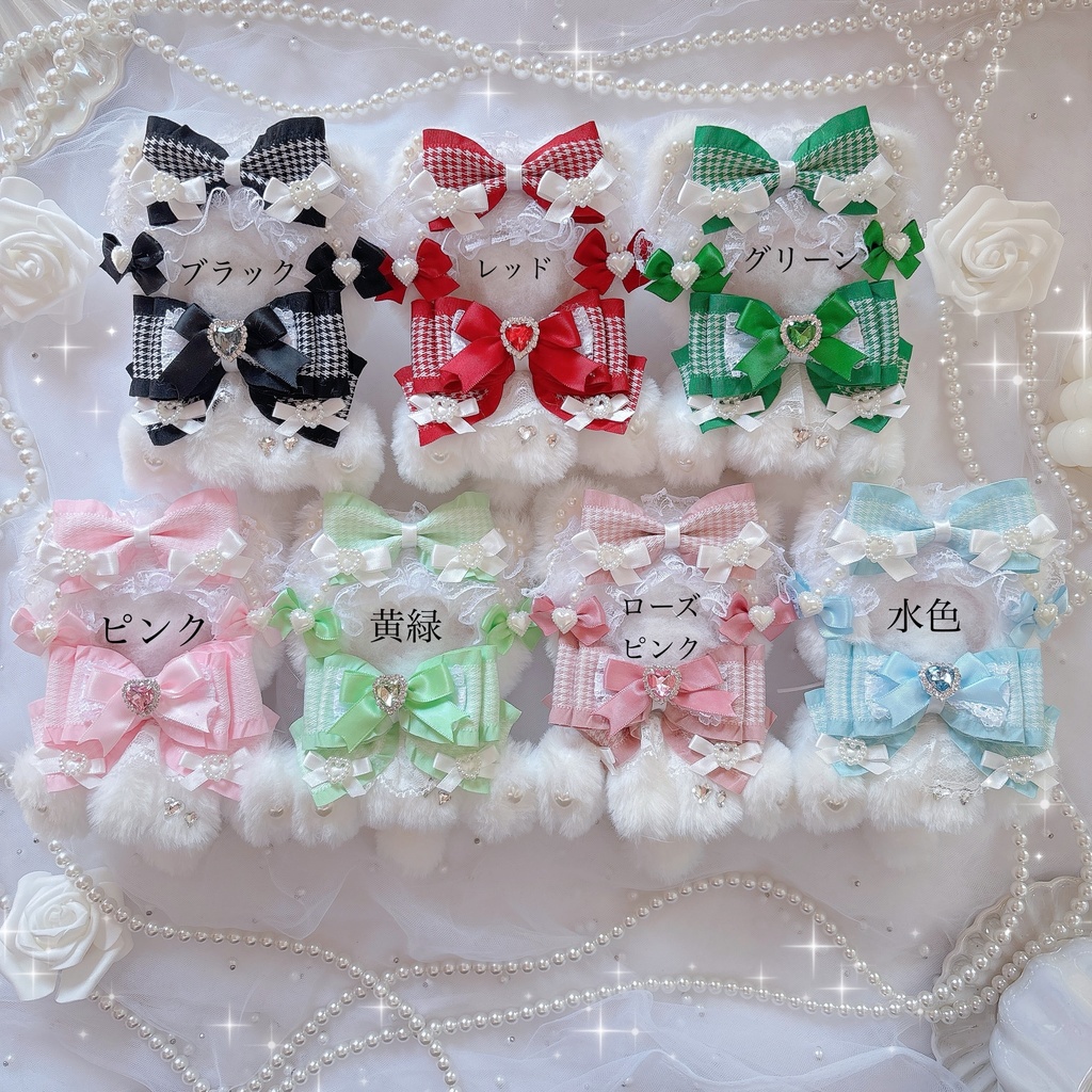 【10~12cm】千鳥リボンねこちゃん