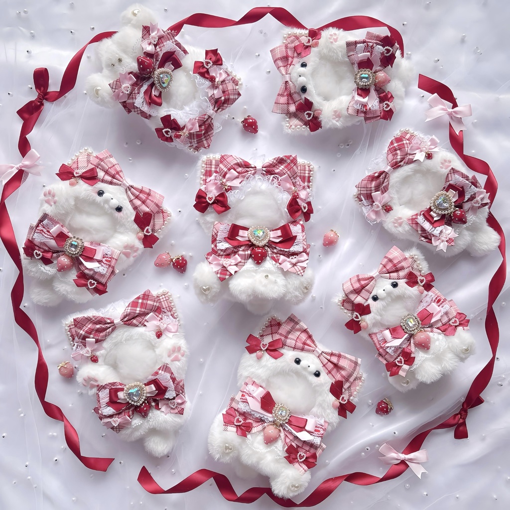 【10~12cm.11~14cm】pink×red strawberry series