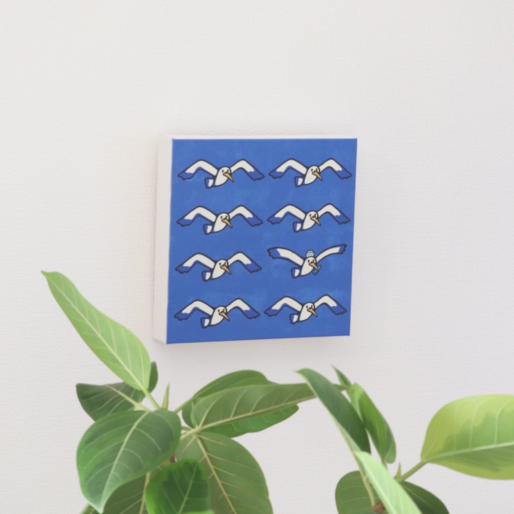 キャンバスフレームアート・海わたるカモメ