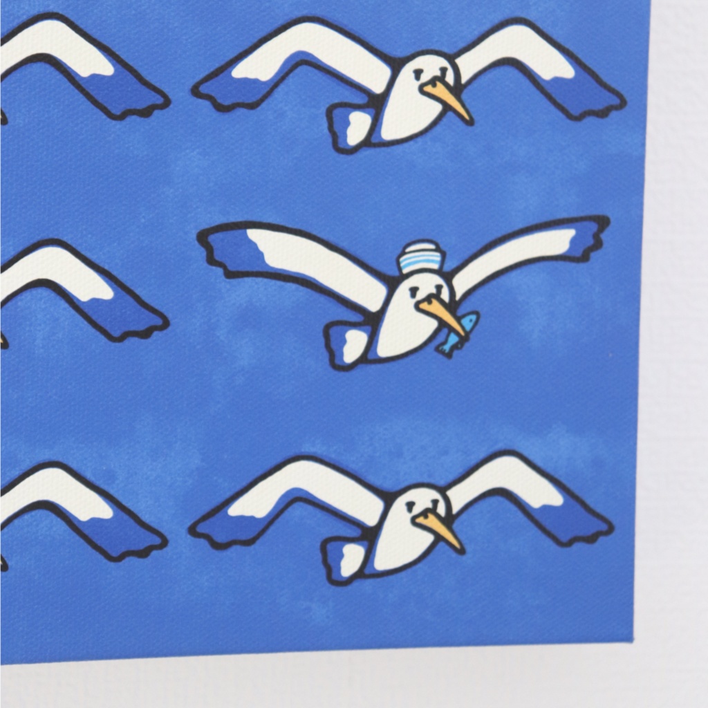 キャンバスフレームアート・海わたるカモメ