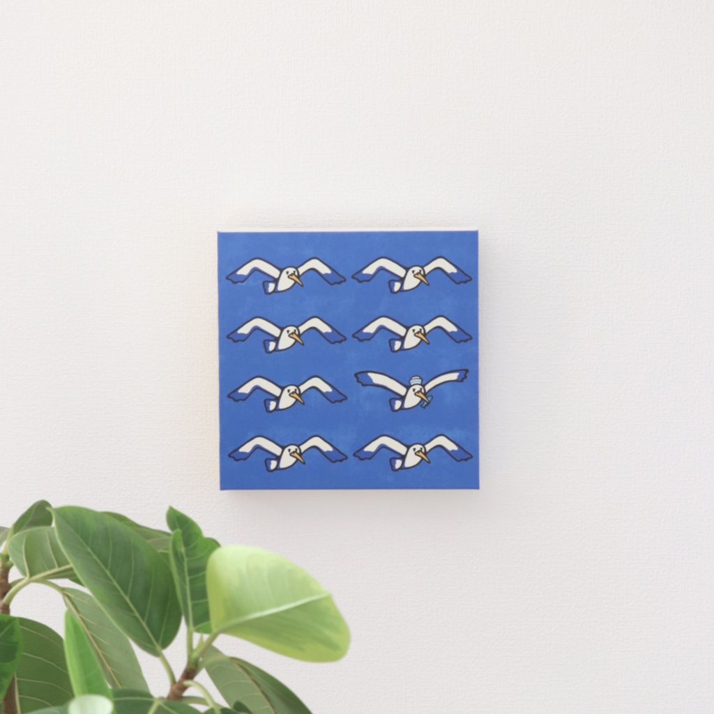 キャンバスフレームアート・海わたるカモメ