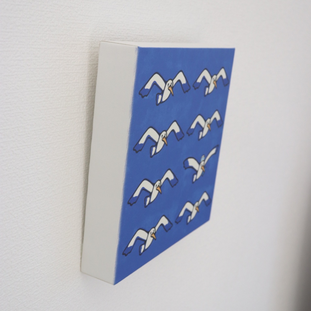 キャンバスフレームアート・海わたるカモメ