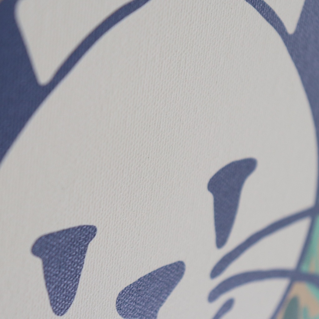 キャンバスフレームアート・オリーブと白いネコ