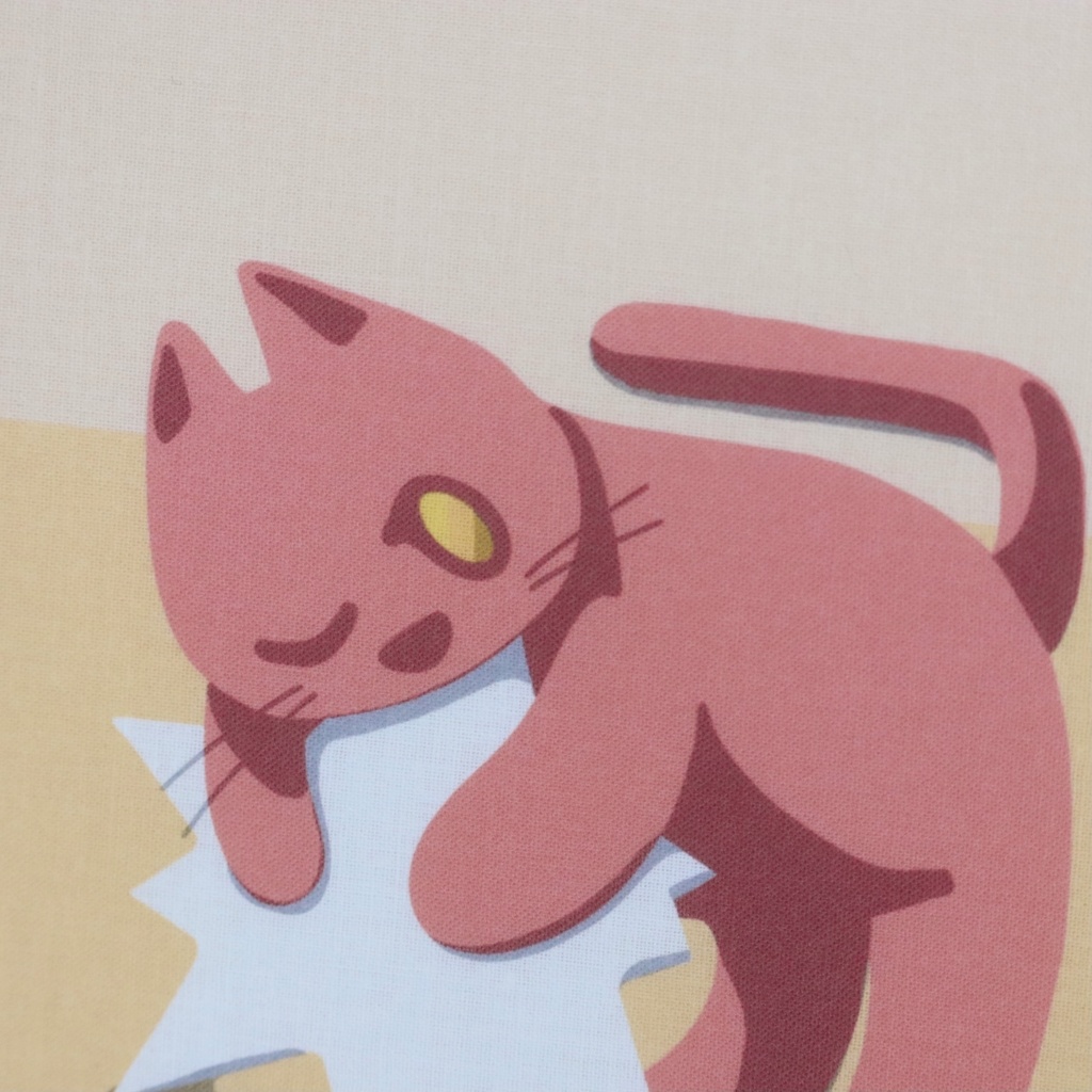 ファブリックパネル「星を抱くネコ」アートパネル