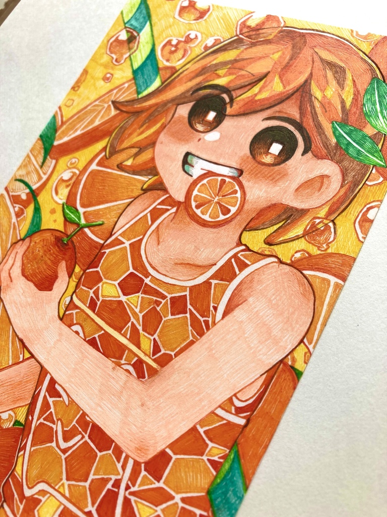 【原画】ポストカード『オレンジ』