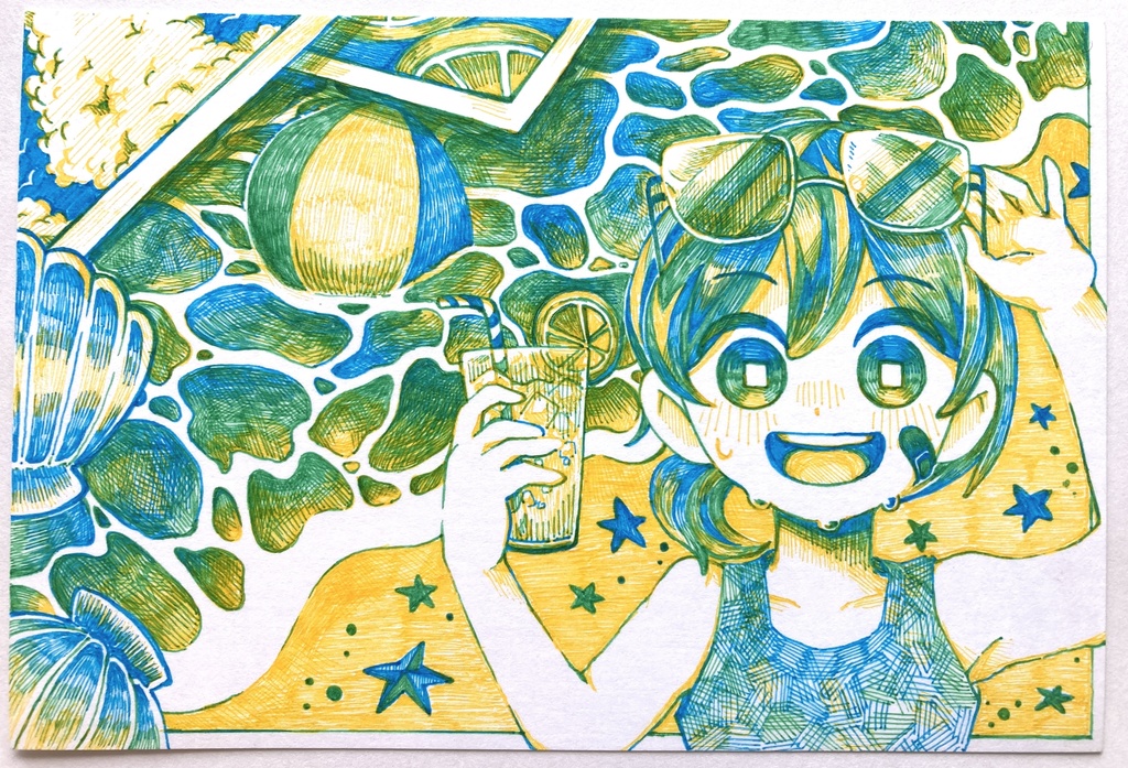 【原画】ポストカード『サタデーモーニング』