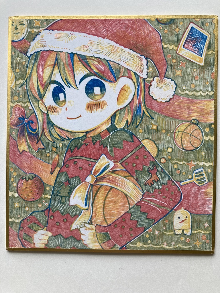 【原画】色紙『クリスマス』