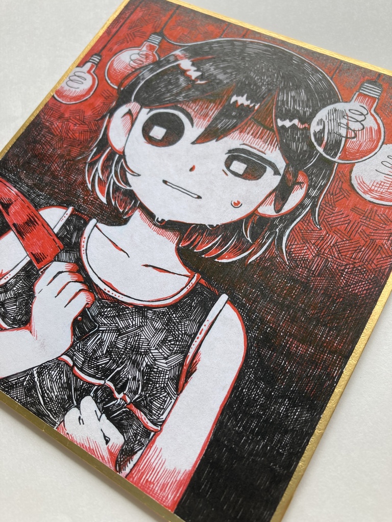 【原画】色紙『ステーキナイフ』