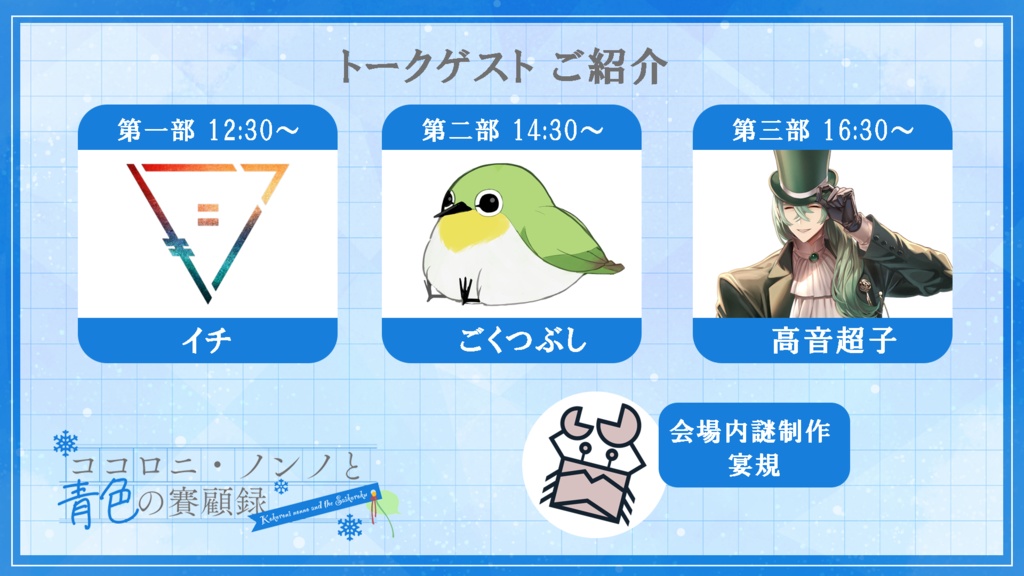 ココロニ・ノンノ「ココロニ・ノンノと青色の賽顧録 / #ななはぴ」