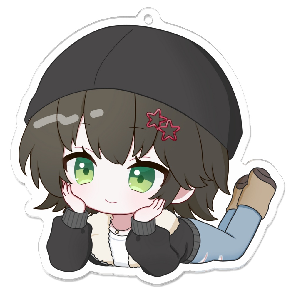アクリルキーホルダー(新色ぷる＿寝そべり)