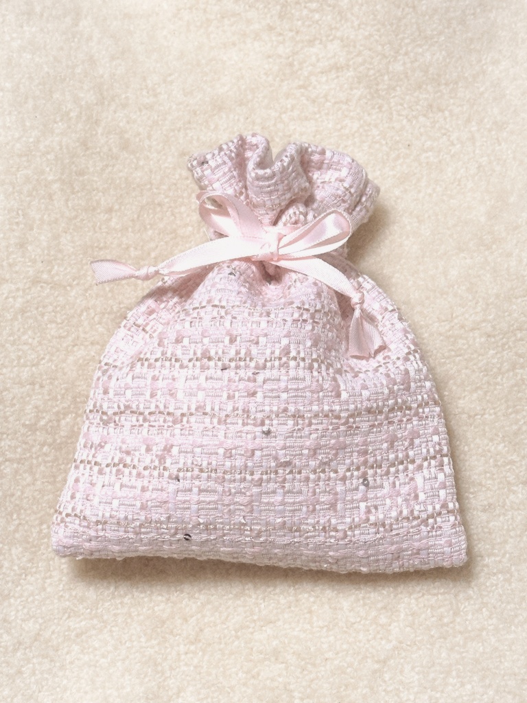 【数量限定】巾着(インポートのスパンコールツイード素材/裏地つき)