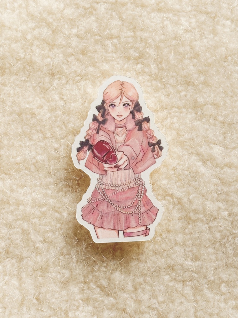 ステッカーRibbon Girl