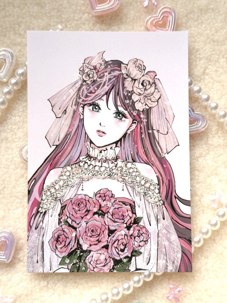 ポストカード「Rose Girl」