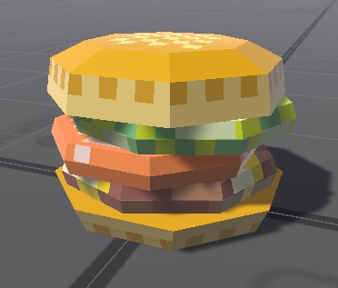 ハンバーガー【ローポリ】【超軽量】