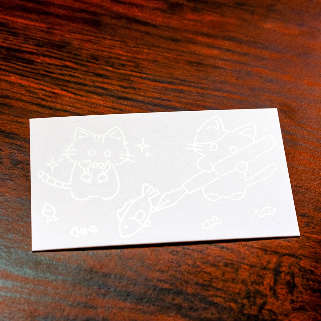 浮き出るぬりえ(インクカード) 〜イタズラ猫とインク〜