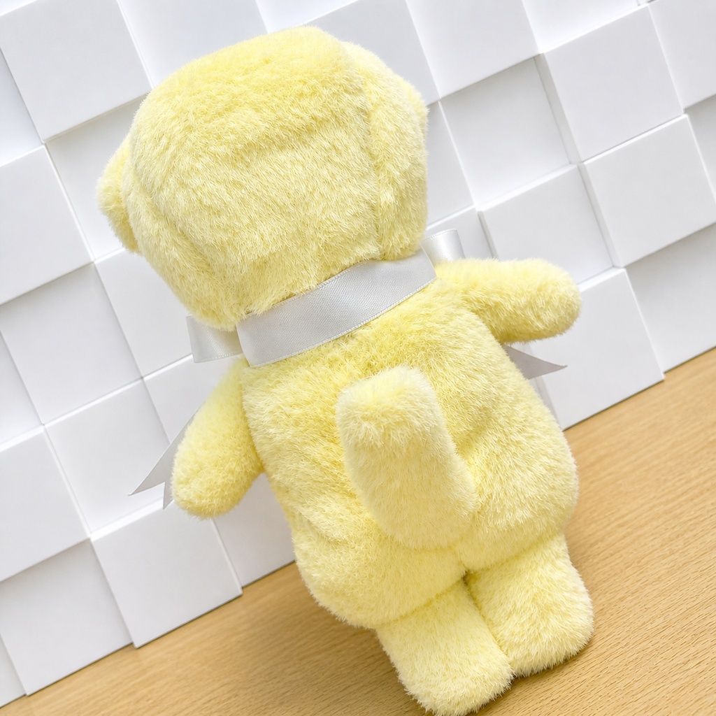 ハンドメイド きいろのわんちゃんぬいぐるみ