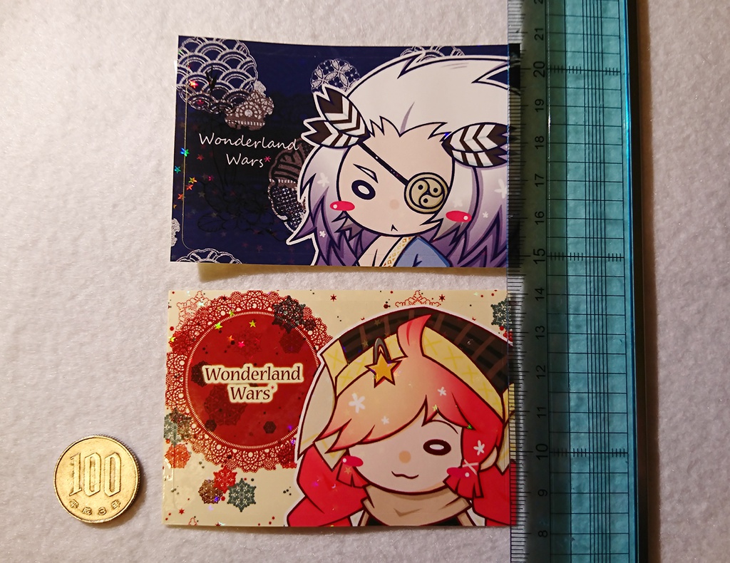 ちびキャラ・星のホログラム付きICステッカー