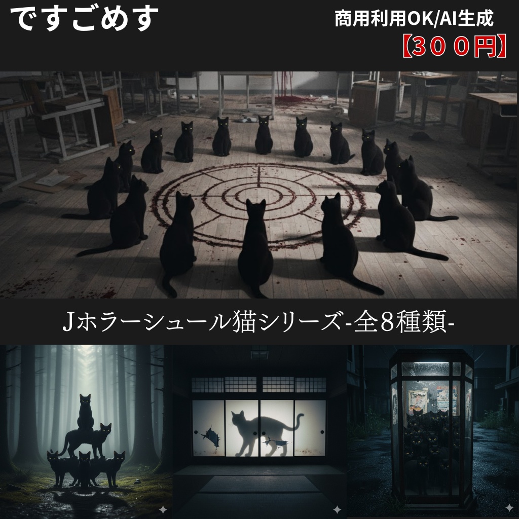ですごめす_Jホラーシュール猫シリーズ_全8種