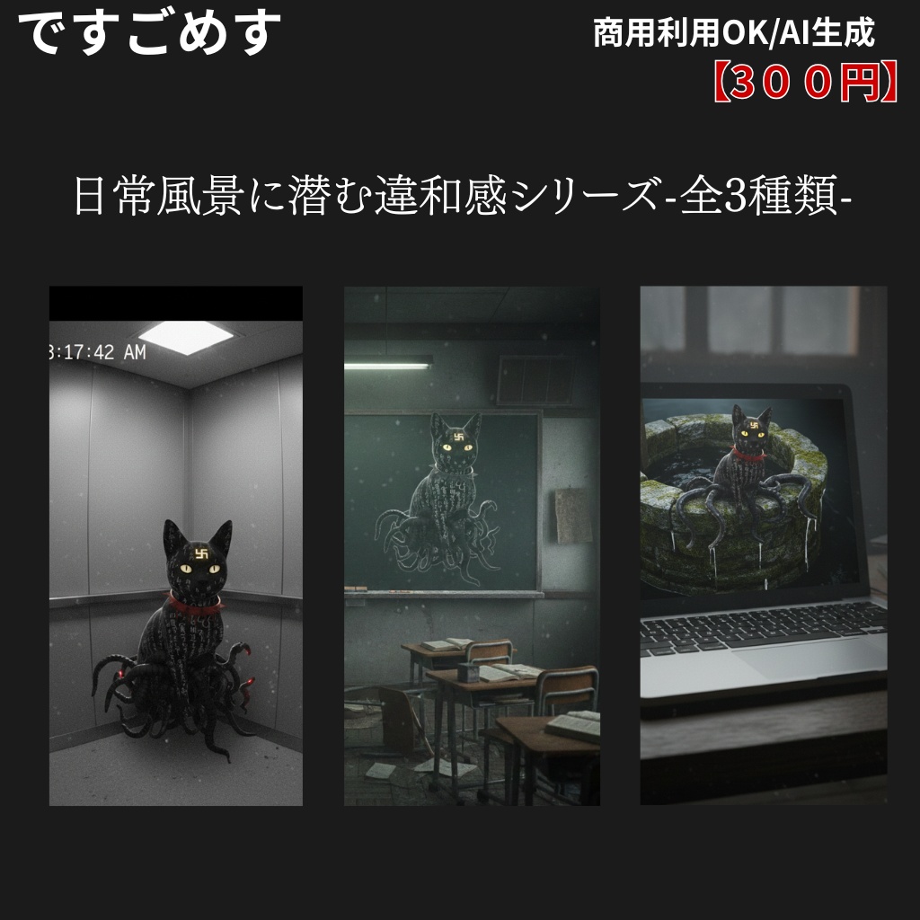 ですごめす_日常風景に潜む違和感シリーズ_全3種