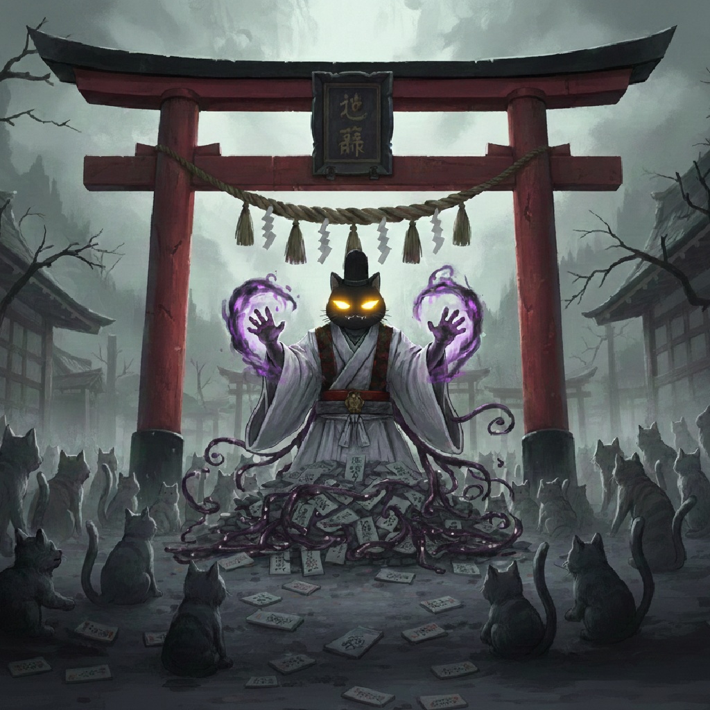 【AI生成/商用OK】呪いのお正月 😈 デスゴメス 和風ホラー画像セット (全8種 / ¥500)