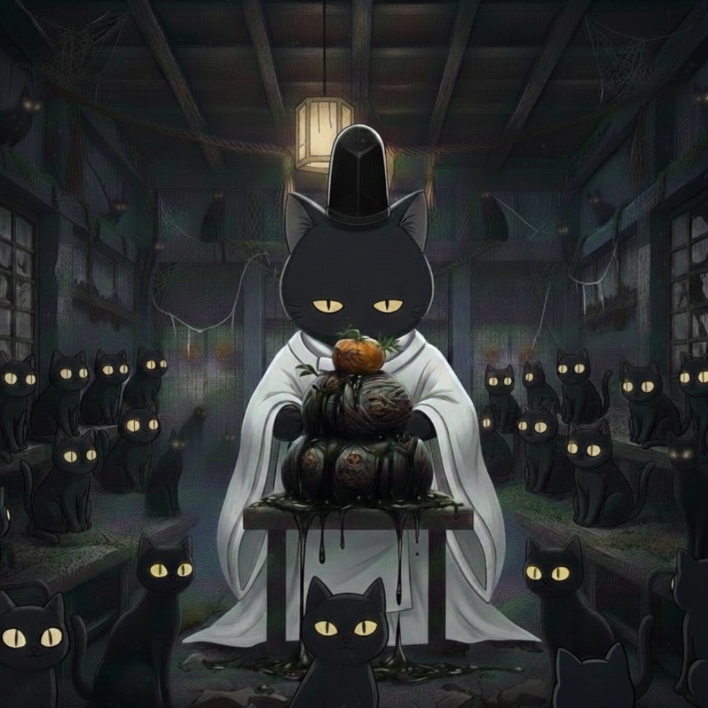 【AI生成/商用OK】呪いのお正月 😈 デスゴメス 和風ホラー画像セット (全8種 / ¥500)