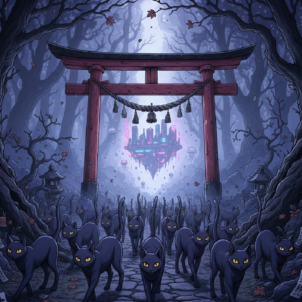 お正月-鳥居の行列