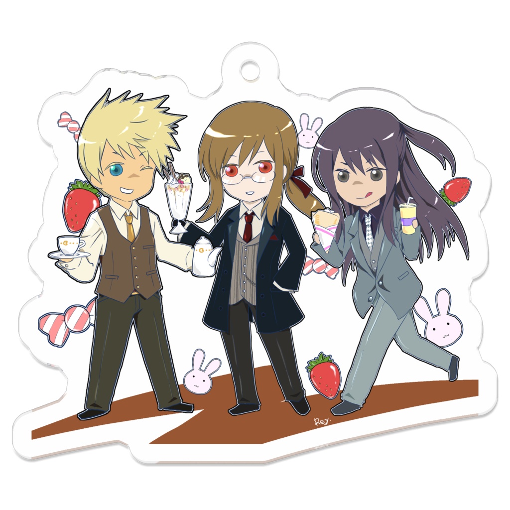 アクリルキーホルダー〈3人〉