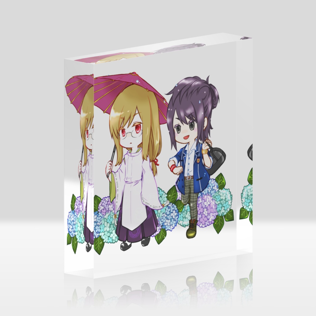 アクリルブロックB_学生&宮司〈小〉