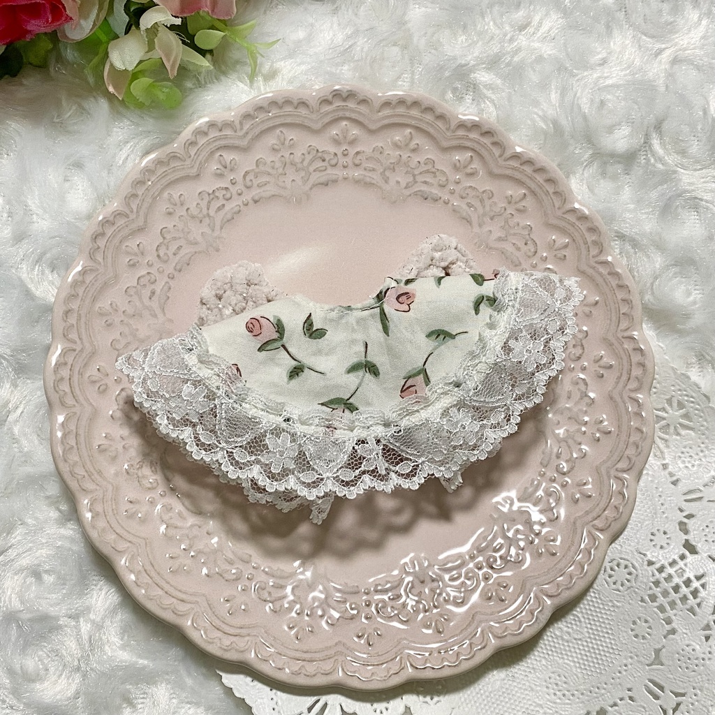 【ぬい服10〜12cm】 きらきら猫耳ニット帽子セット