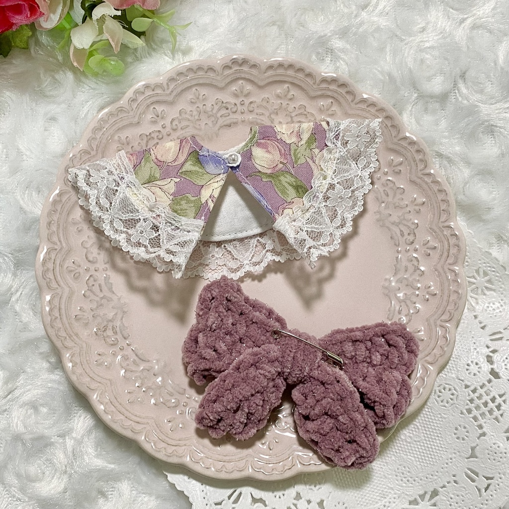 【ぬい服10〜12cm】 きらきら猫耳ニット帽子セット