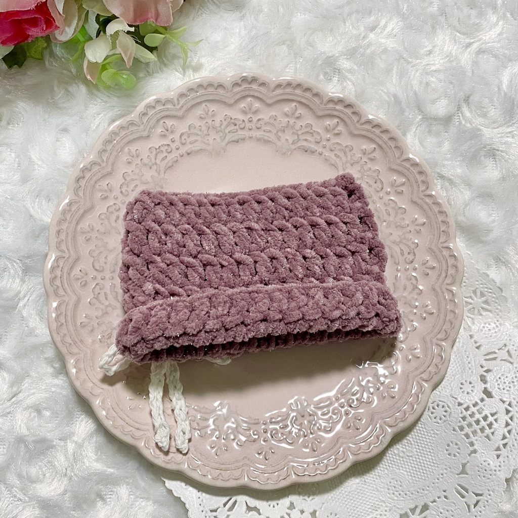 【ぬい服10〜12cm】 きらきら猫耳ニット帽子セット