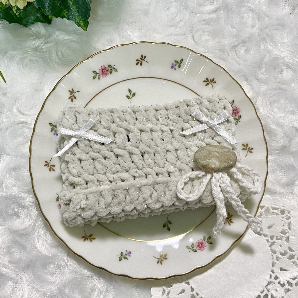 【10〜12cmぬい服】 きらきら猫耳ニット帽子セット