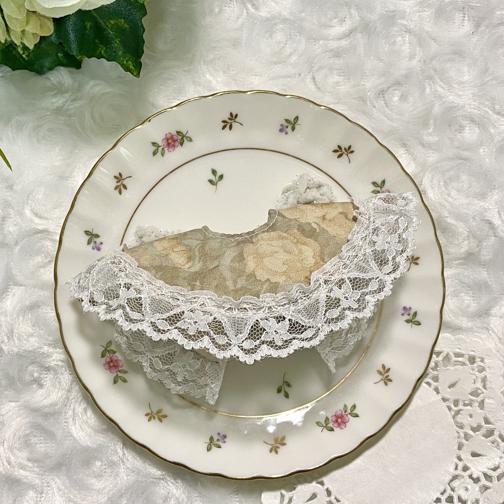 【10〜12cmぬい服】 きらきら猫耳ニット帽子セット