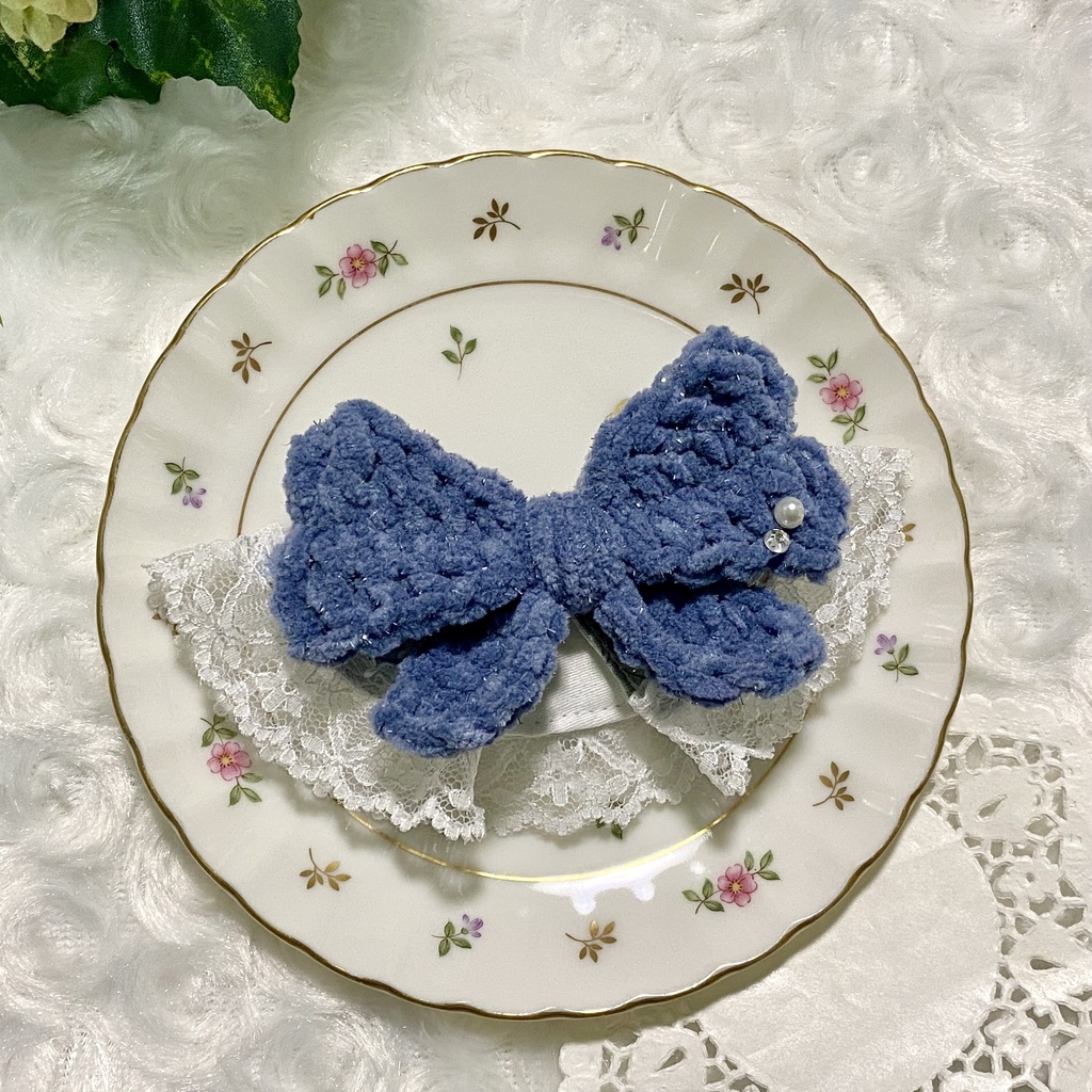 【10〜12cmぬい服】 きらきら猫耳ニット帽子セット