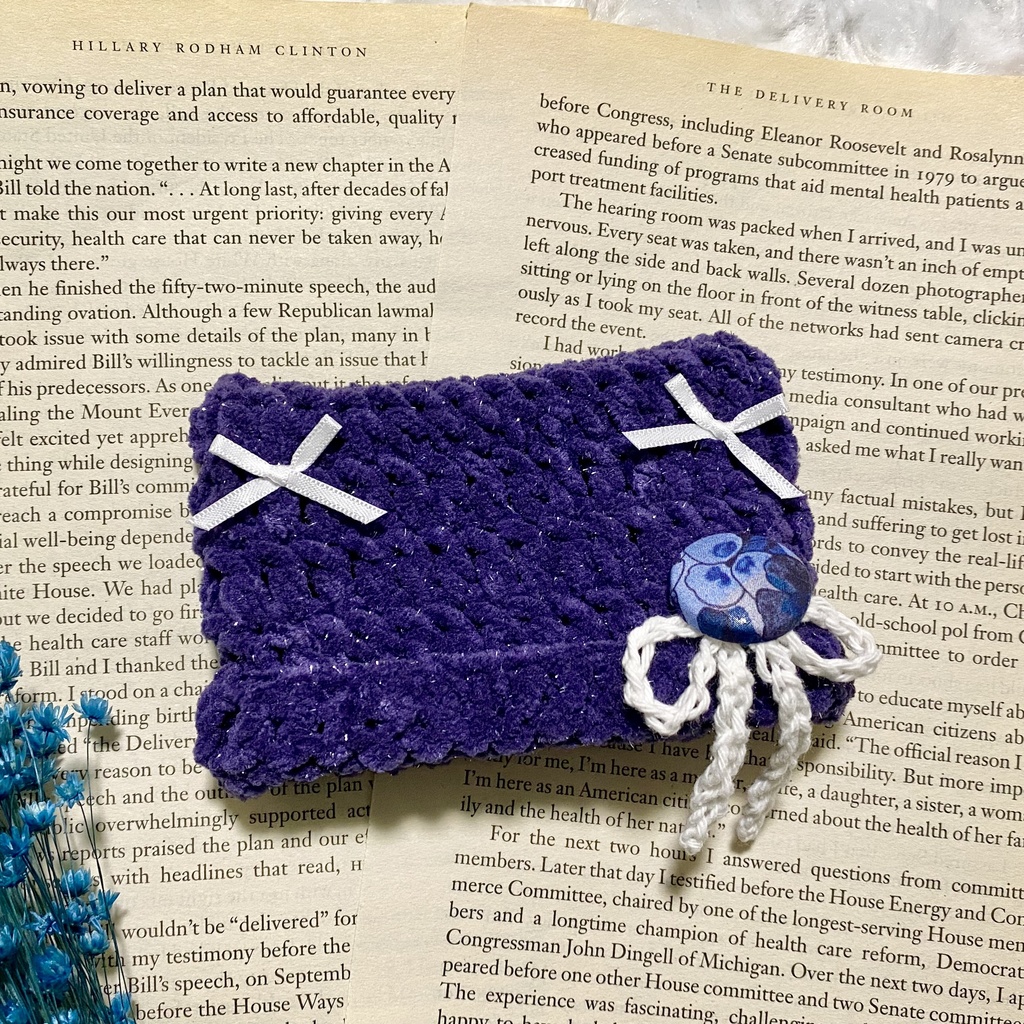 【10〜12cmぬい服】 きらきら猫耳ニット帽子セット