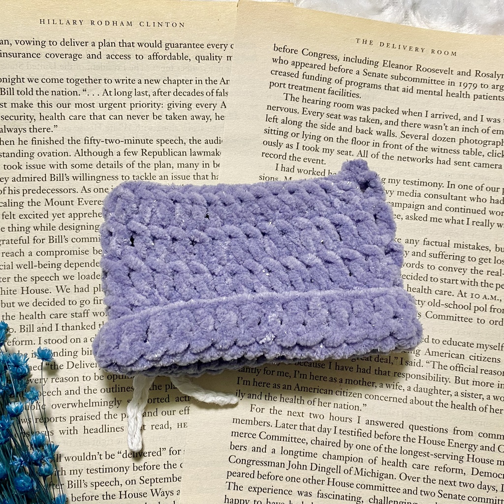 【10〜12cmぬい服】 きらきら猫耳ニット帽子セット